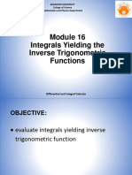 Week 14 (Part 4) - Integrals Yielding Inverse Trigonometric Functions