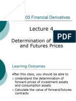 Fin4003 - Lecture04 - Determination - of - Forward - and - Futures - Prices 14 Sep 2019