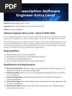 Software Engineer Job Description