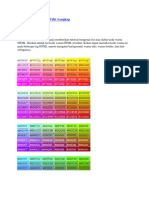 Daftar Kode Warna HTML Lengkap