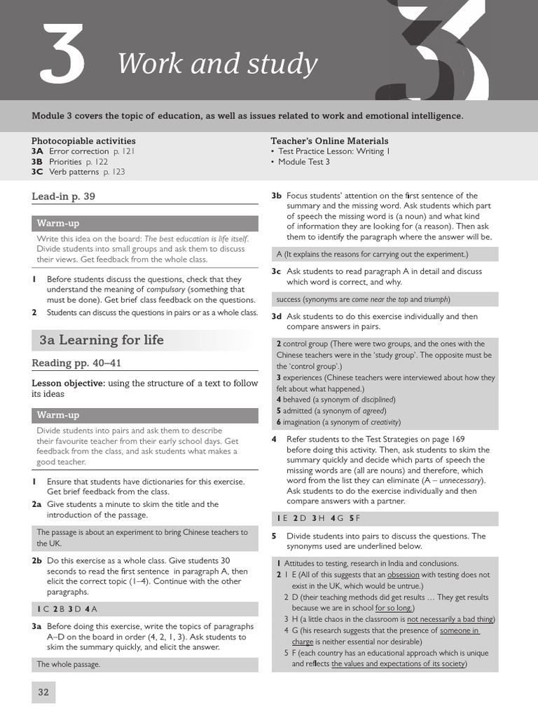 Work and Study: 3a Learning For Life | Download Free PDF | Question ...