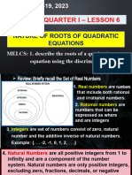 Qi - Lesson 6 Nature of Roots