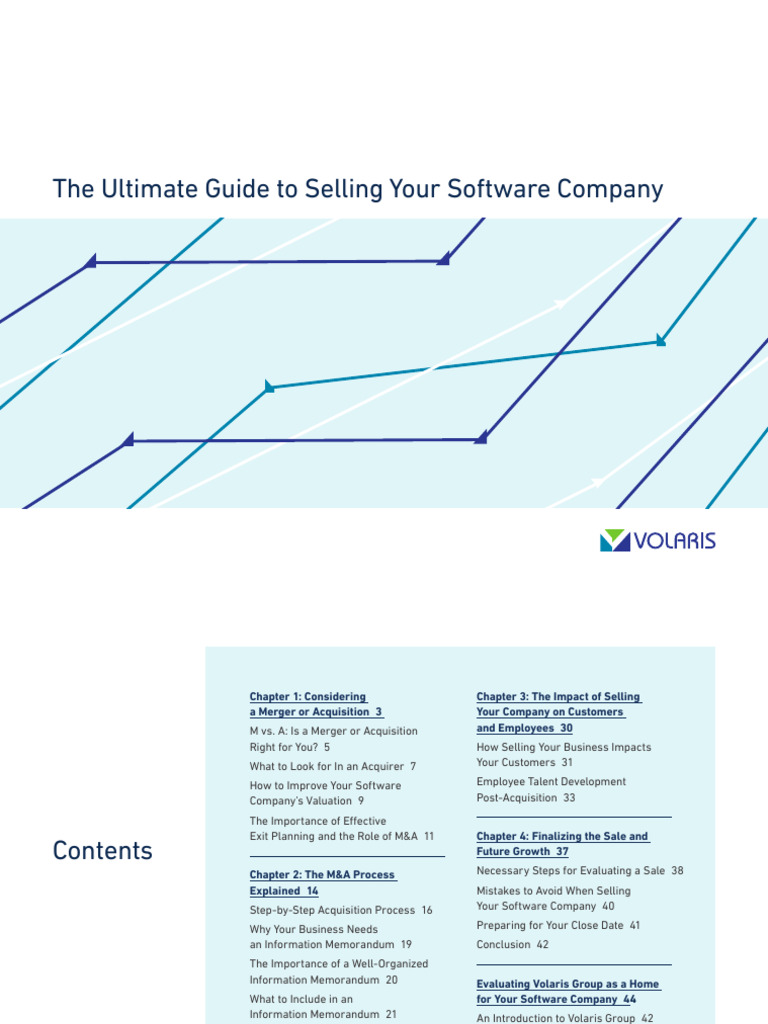 Selling Your Software Company Guide | PDF | Mergers And Acquisitions ...