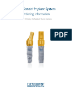 3i Certain Implant System Ordering Information - ART1048