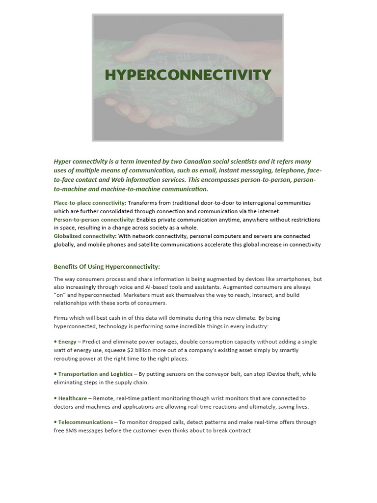 Hyperconnectivity | PDF