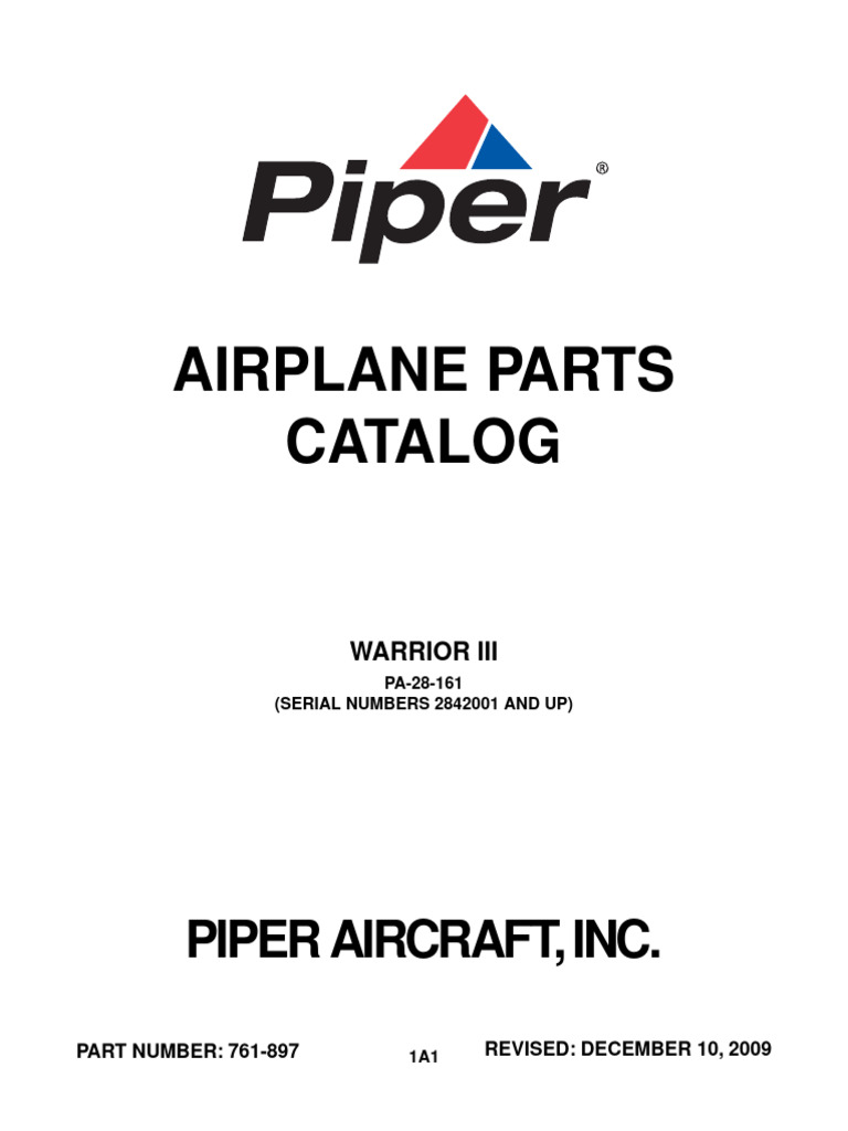 Piper Pa 28 161 Parts Manual PDF