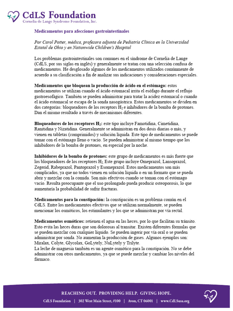 GIMedicationsSpanish PDF Estreñimiento Medicamentos con receta