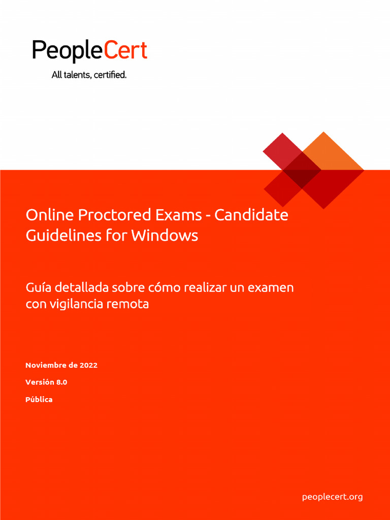 Proctored Exams Candidate GuidelinesWindows | PDF
