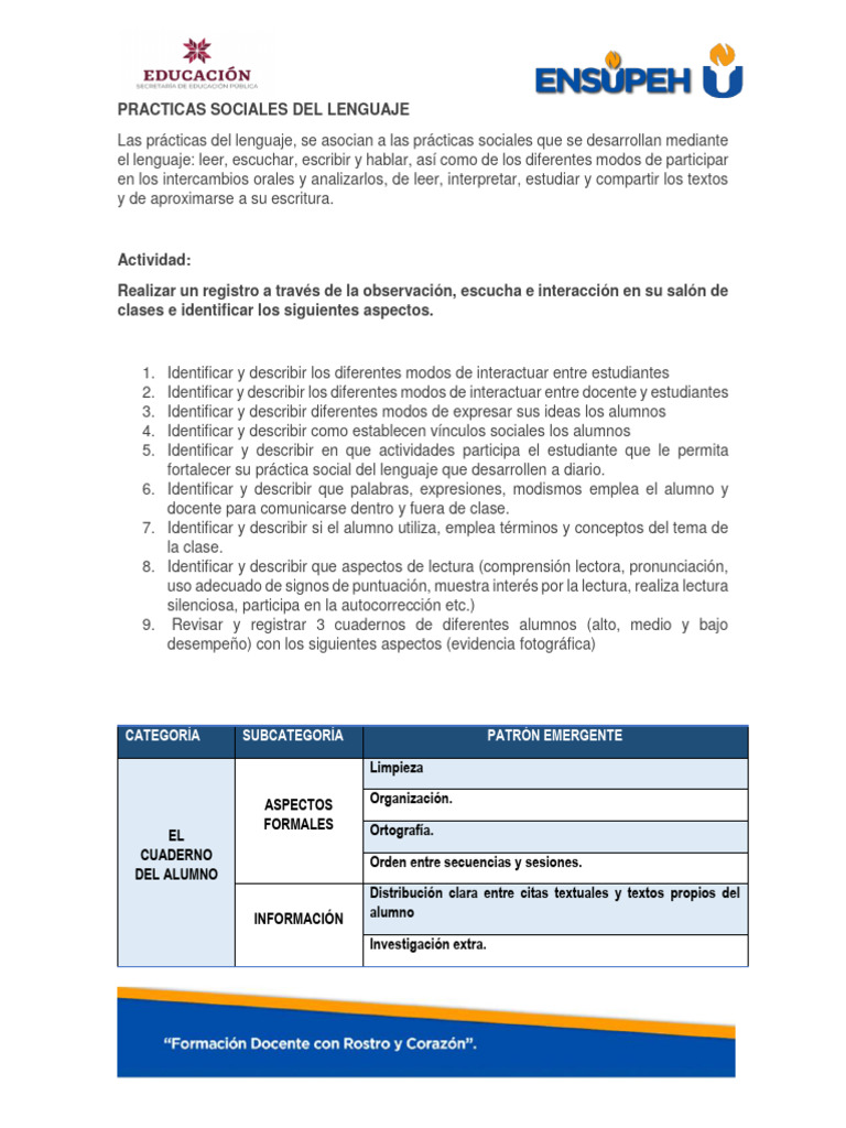Registro - Las Prácticas Del Lenguaje | PDF | Crecimiento personal y ...