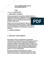 Aplicación de La Normatividad para La Preparación de Medicamentos