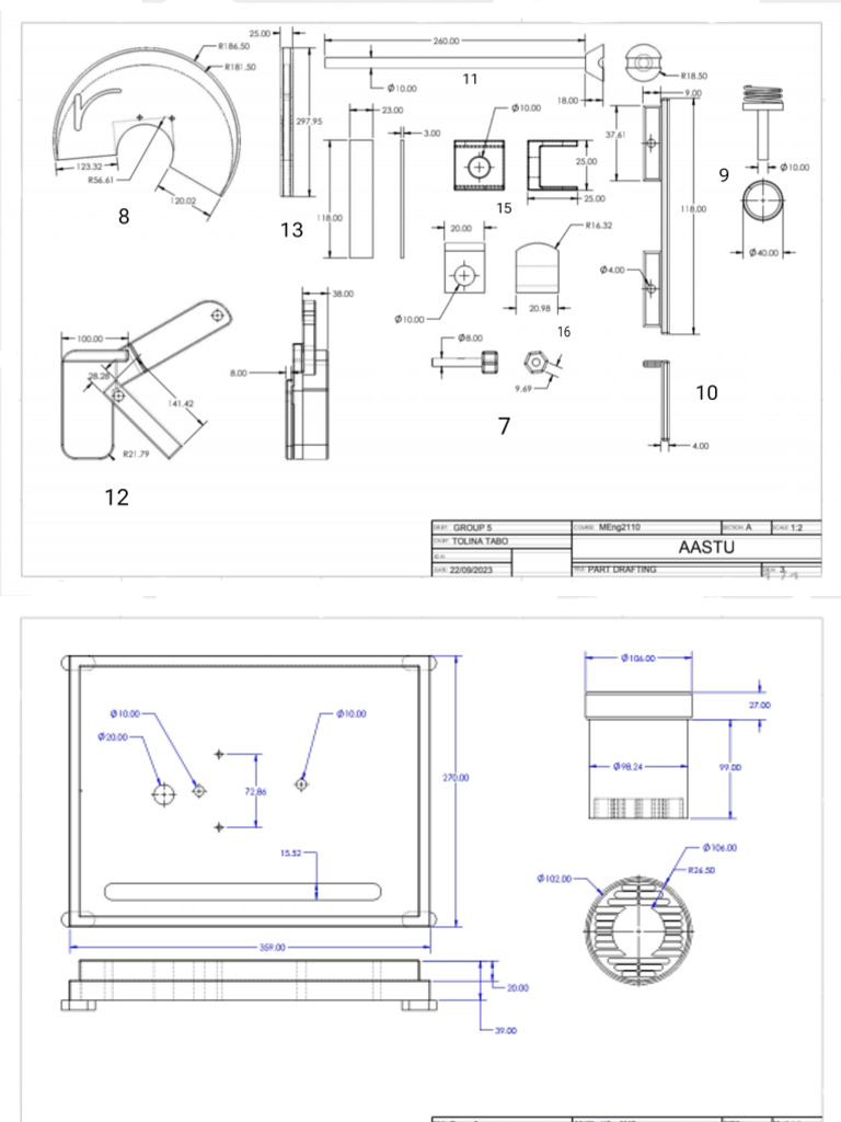 Cutting Saw Drafting Group 5 | PDF