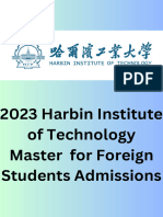 2023-Harbin Institute of Technology Master For Foreign Students Admissions
