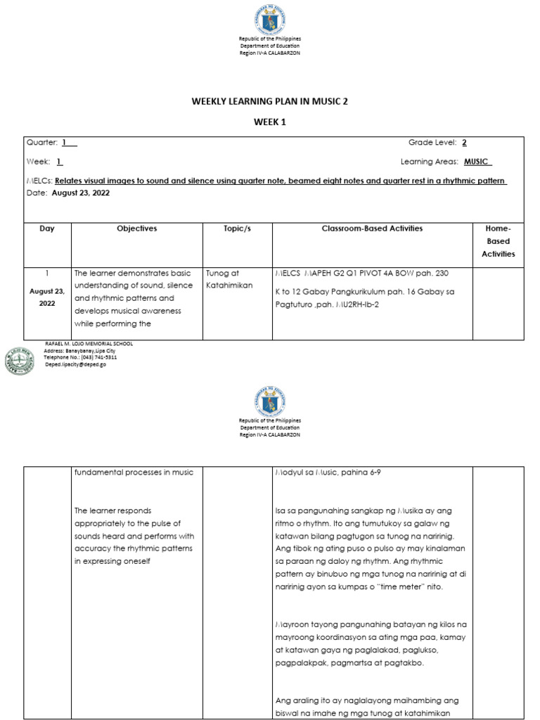 WLP Music Week 1 | PDF