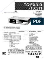SONY TC-FX310 Srrvice Manual