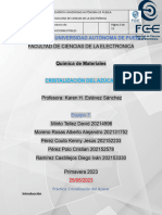 Experimento - Cristalizacion Quimica Materiales