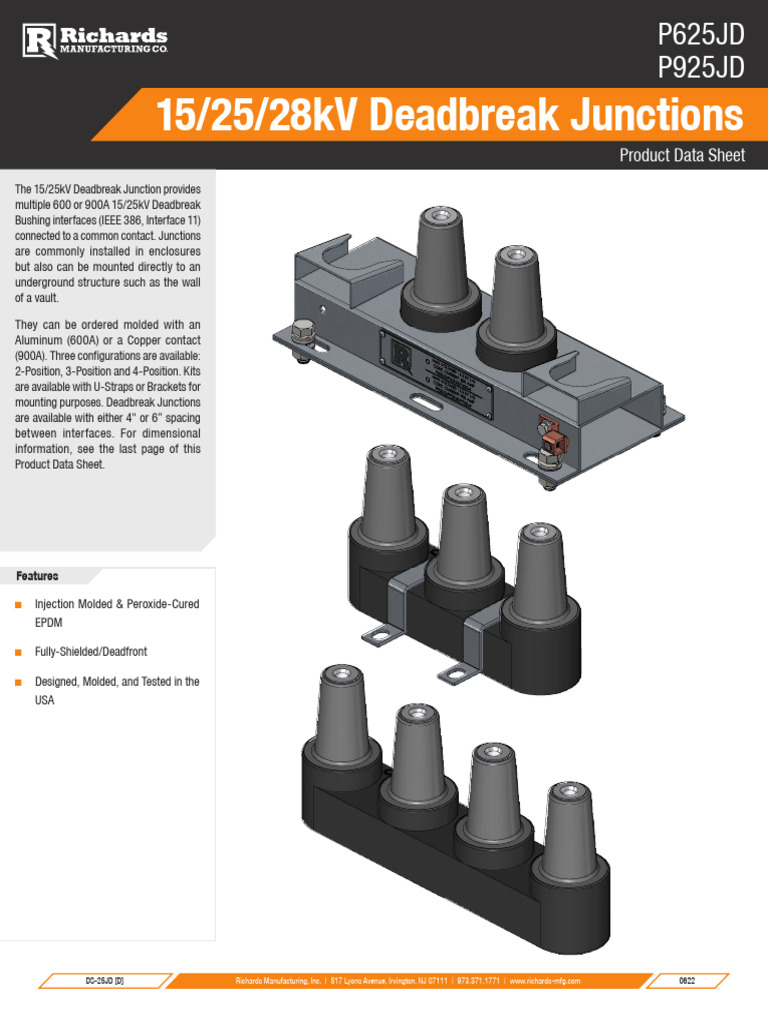 15/25kV Deadbreak Junction Overview | PDF