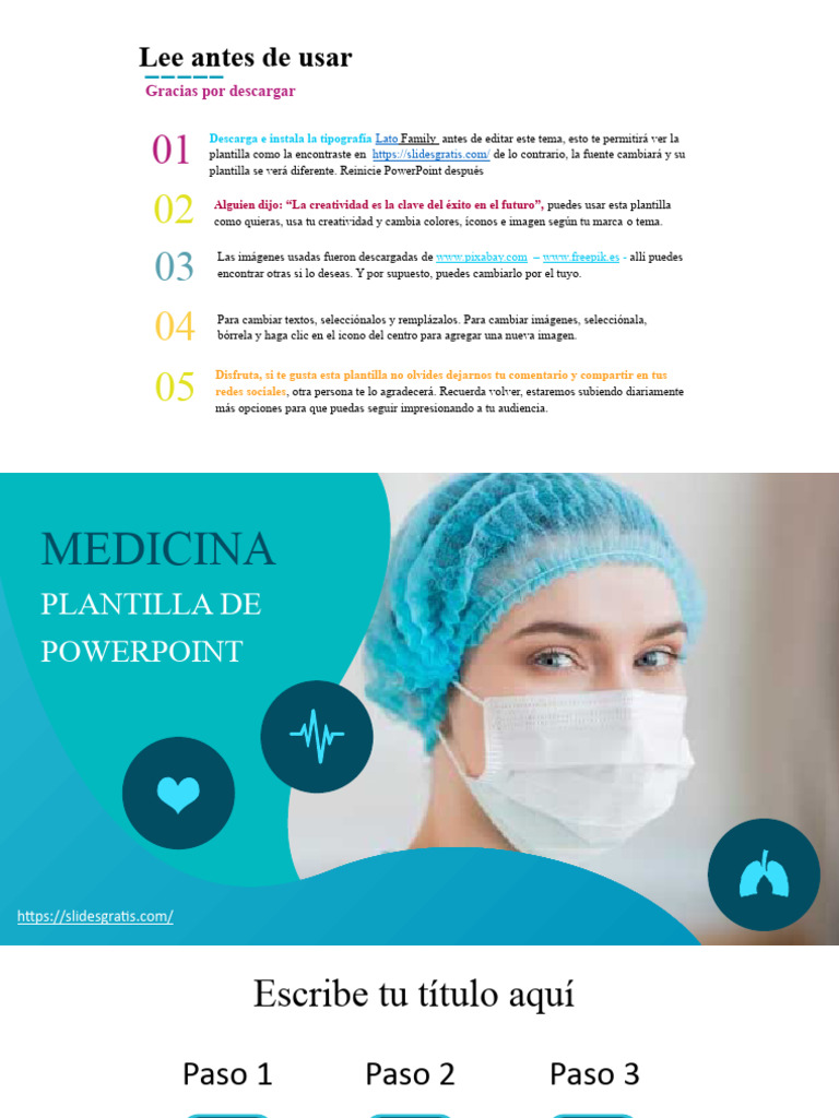Plantilla PowerPoint Medicina Gratis | PDF | Salud y bienestar