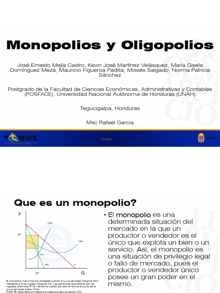 Monopolios y Oligopolios | PDF