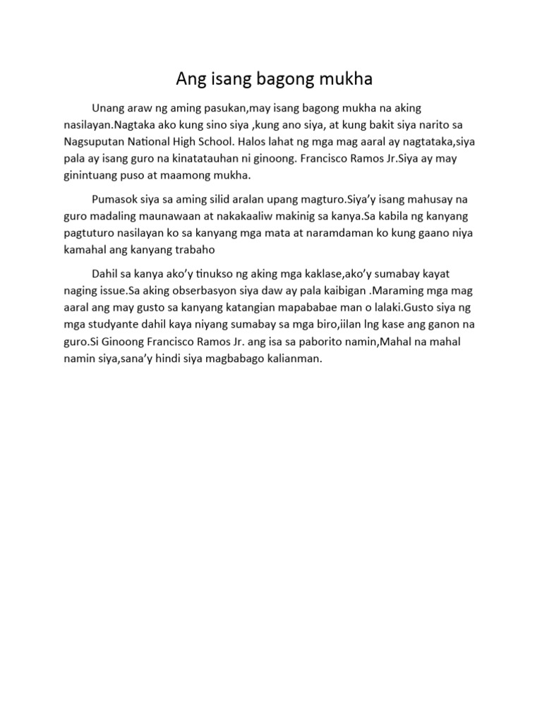 How To Write Feature Writing In Filipino