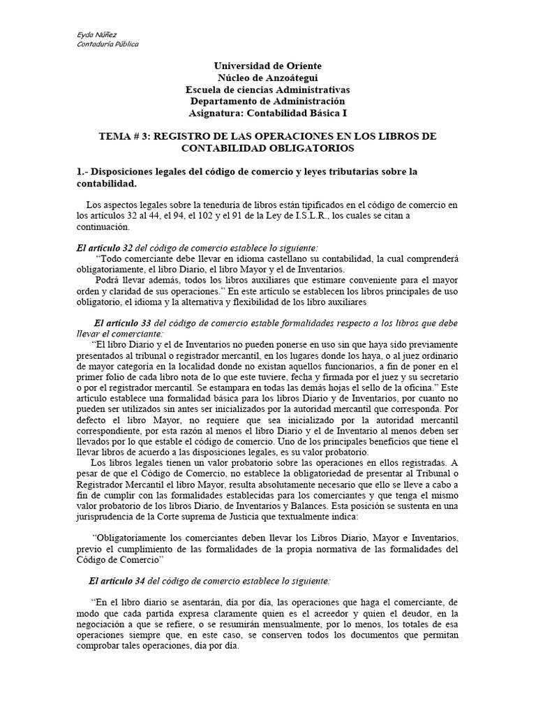 Registro de Operaciones Contables | PDF | Contabilidad | Business