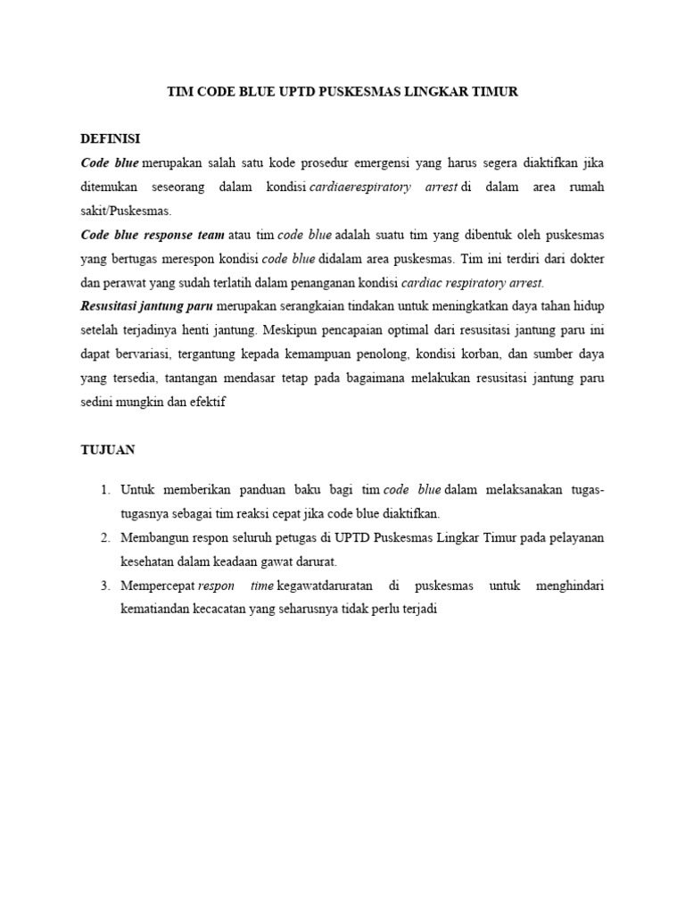 Alur Code Blue Pdf