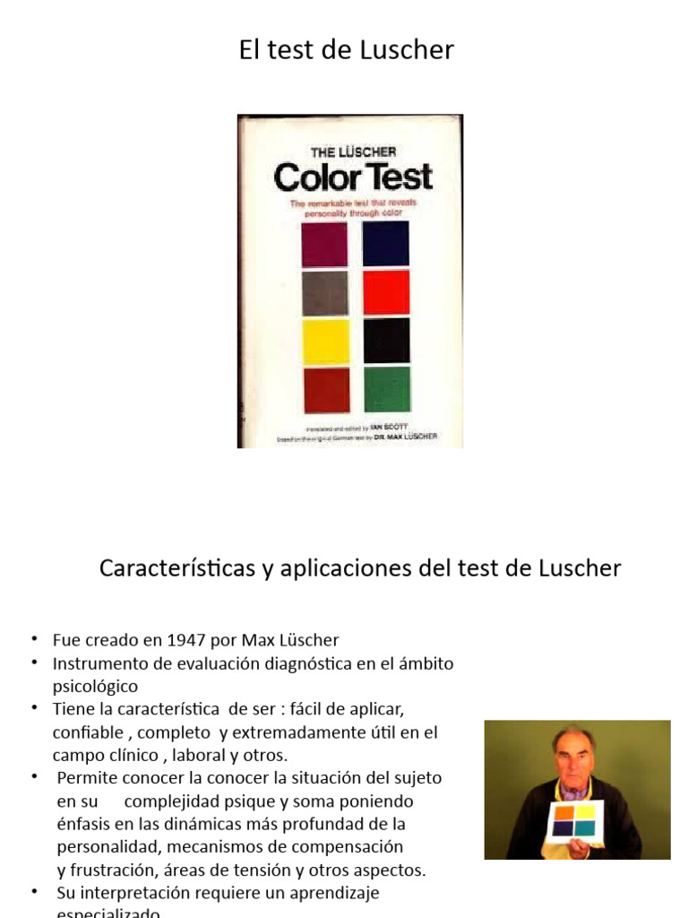Test de Luscher: Evaluación Psicológica | PDF | Ciencia y matemáticas