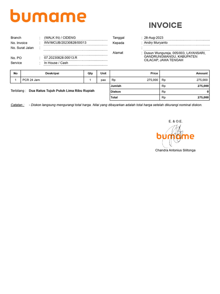 Invoice-07 20230828 00013 R | PDF