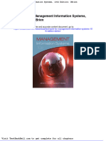 Test Bank For Management Information Systems 10th Edition Obrien