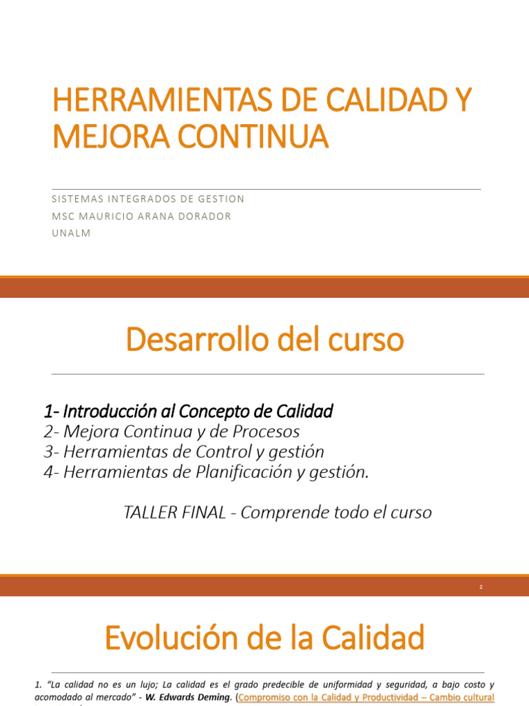 Sig - Herramientas de Calidad Mejora Continua Ma (Presentacion) | PDF ...