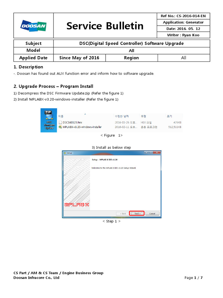 CS-2016-014-EN (DSC (Digital Speed Controller) Software Upgrade) | PDF