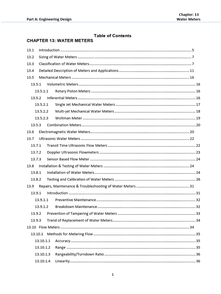 13.part A Chapter 13 Water Meters | PDF