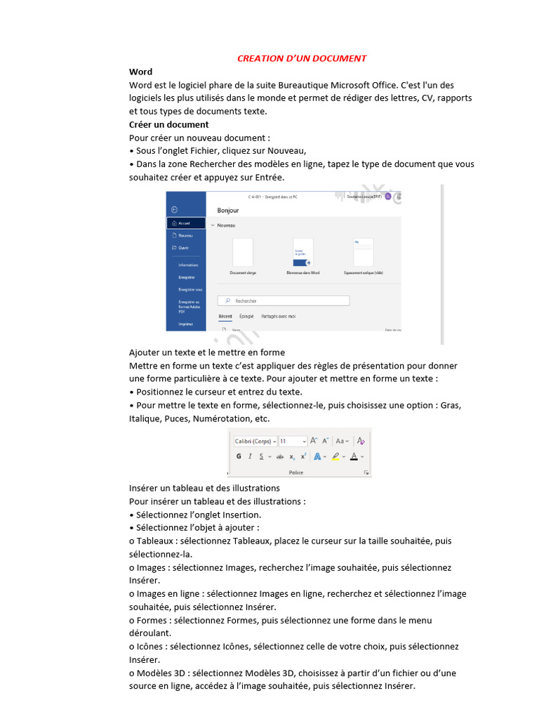 6-Creation D'un Document | PDF