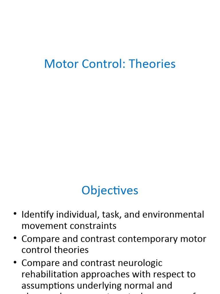 15 Motor Control Theories PDF