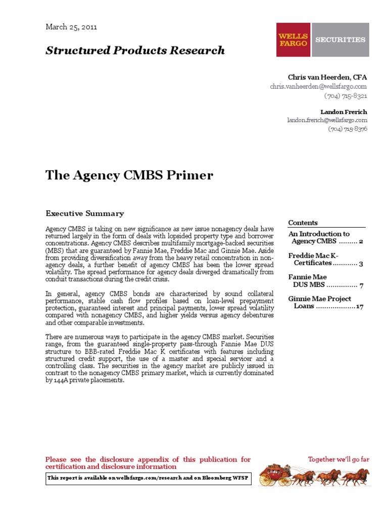 Agency CMBS Primer 032511 Government National Mortgage Association Mortgage Backed Security