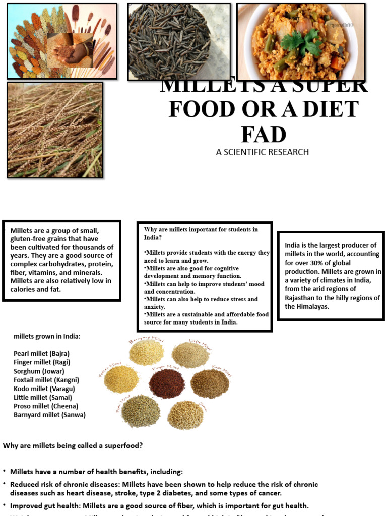Millets A Super Food or A Diet Fad LST | PDF | Cooking, Food & Wine ...