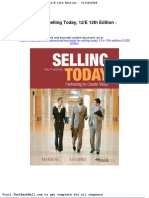 Test Bank For Selling Today 12 e 12th Edition 013325092x