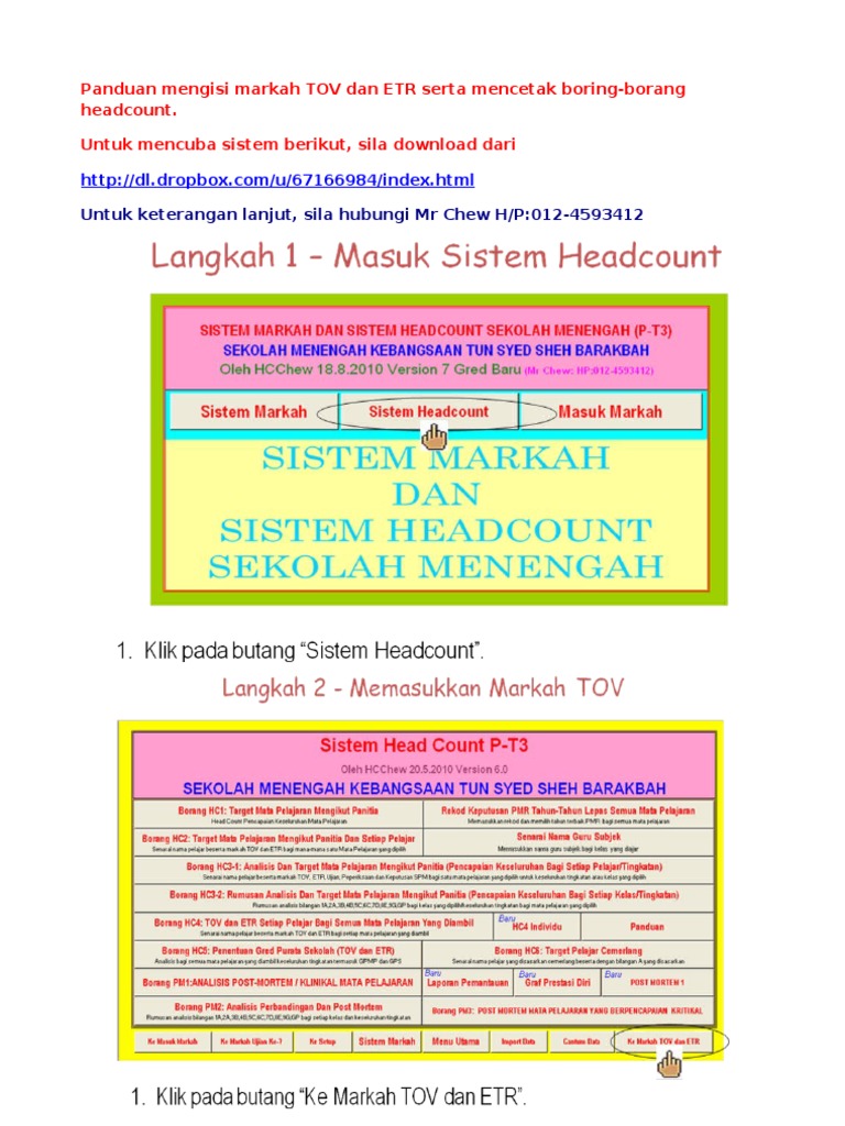 Markah Headcount Sekolah Pdf