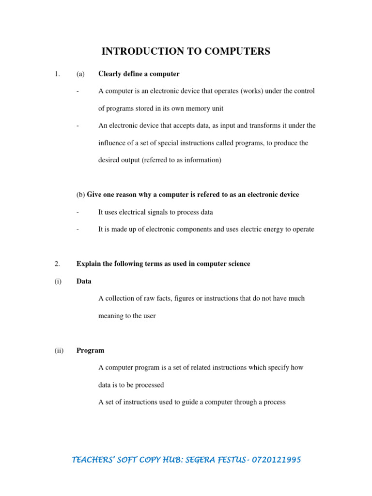 Computer Studies Topical Qs | PDF