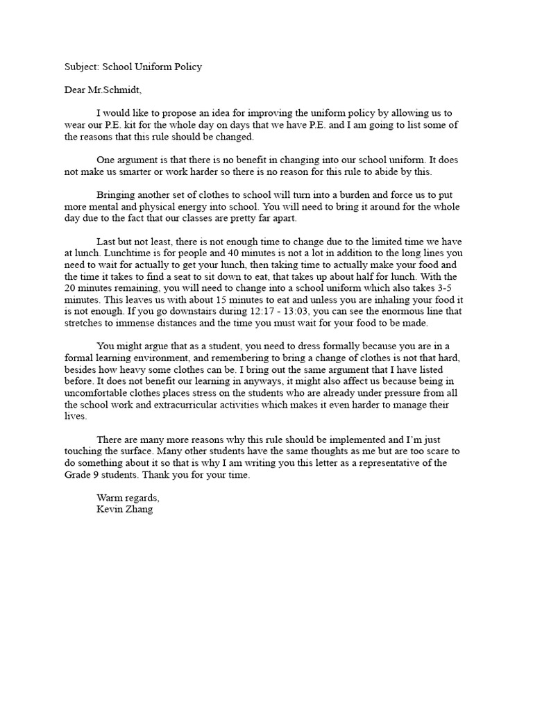 School Uniform Policy PDF