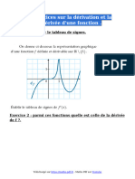 Exercices La Derivation Et La Derivee D Une Fonction Premiere