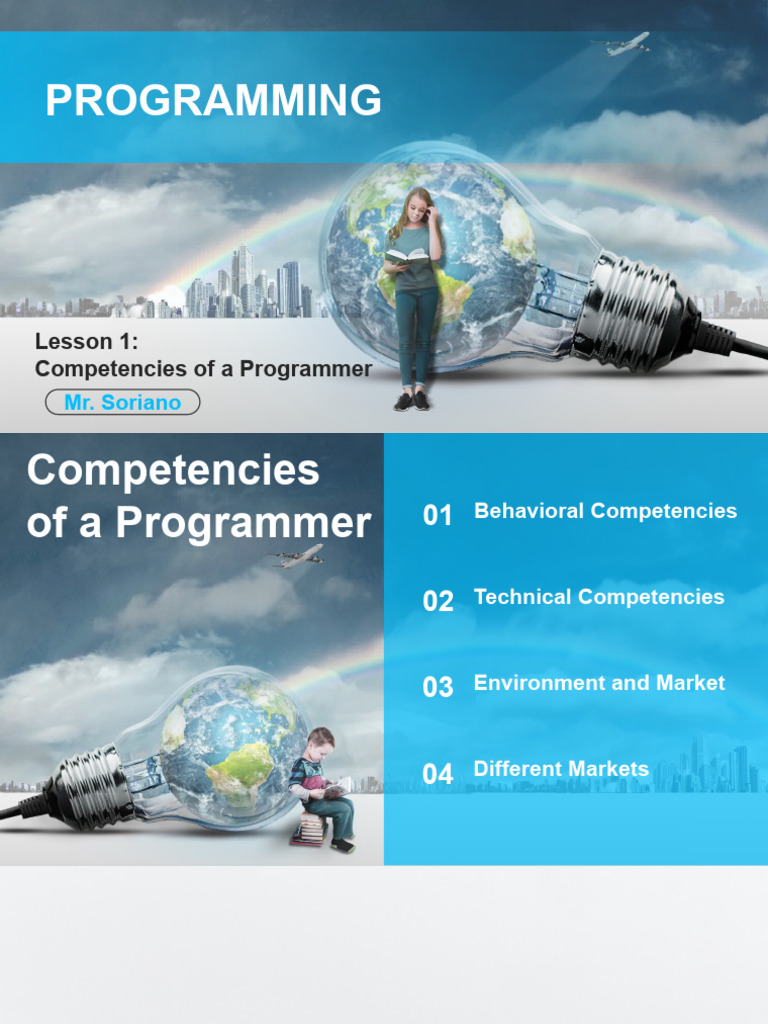 Quarter 1 Lesson 1 Competencies of a Programmer | PDF | Computer ...
