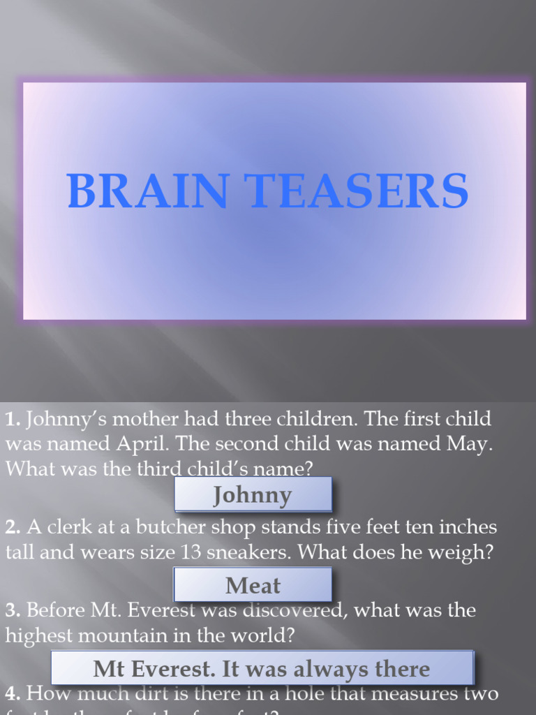 Brain Teaser PDF
