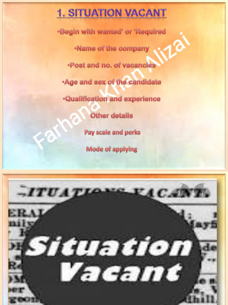 Job Ads and Personal Notices Drafts | PDF
