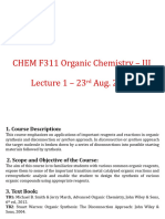 CHEM F311 Lecture 1 Introduction
