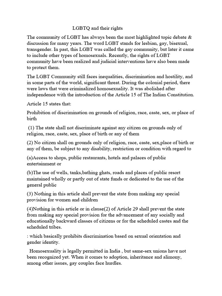 LGBTQ | PDF | Politics