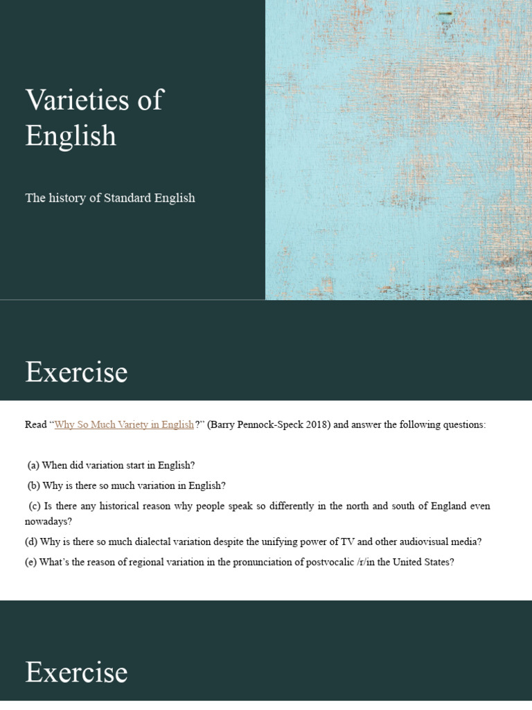 Understanding English Language Variations | PDF | Travel