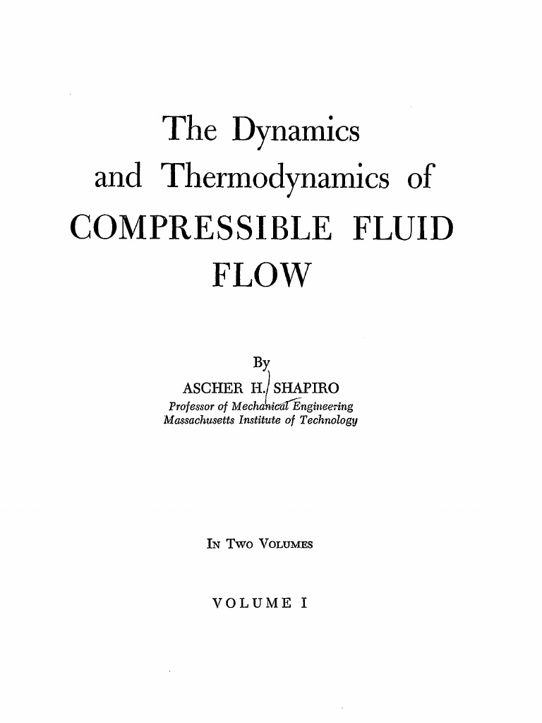 Dynamics and Thermodynamics of Compressible Flow | PDF