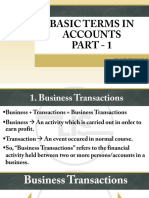 Basic Terms in Accounts