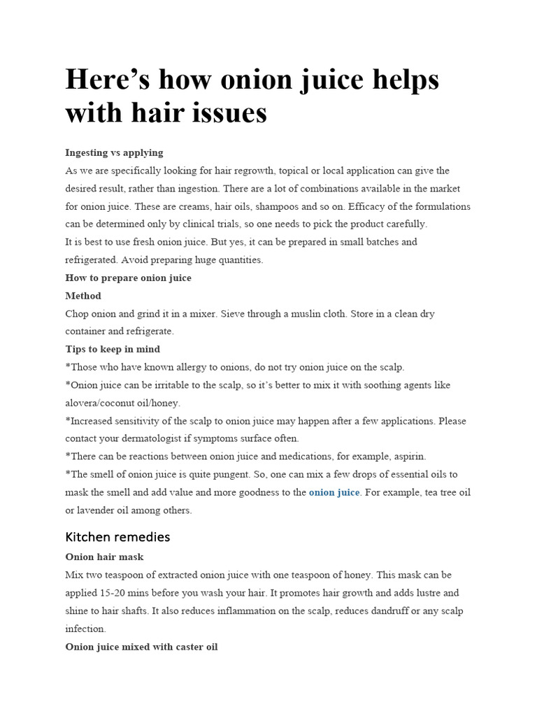 Onion Juice PDF