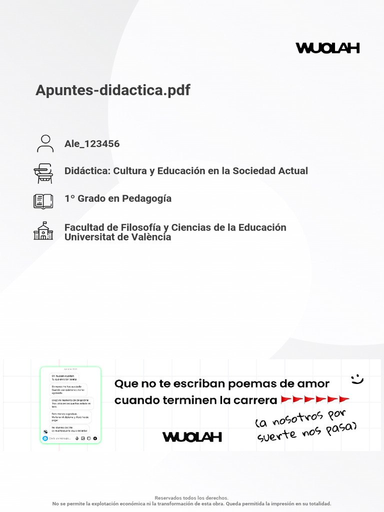Wuolah Free Apuntes Didactica | PDF
